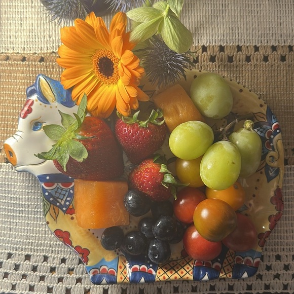 Tabletops Gallery “Toluca Pig” Ceramic Dish/Platter - Picture 8 of 8